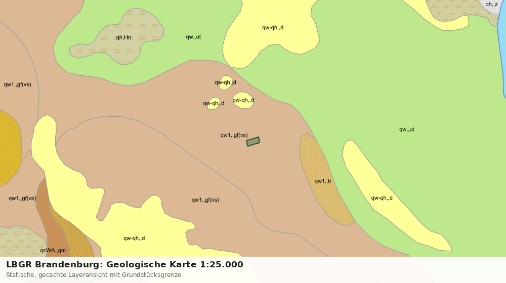 Statische Kartenansicht: LBGR Brandenburg: Geologische Karte 1:25.000