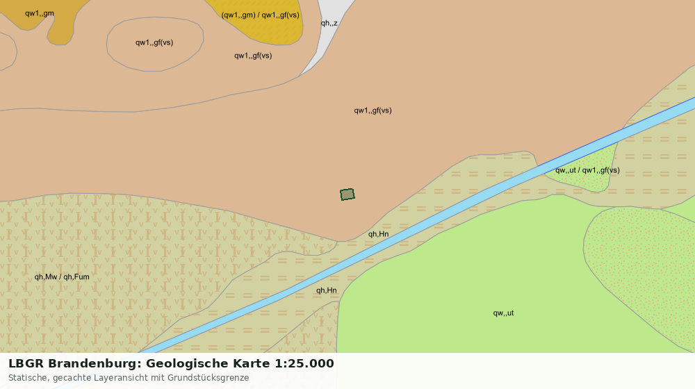 Statische Kartenansicht: LBGR Brandenburg: Geologische Karte 1:25.000