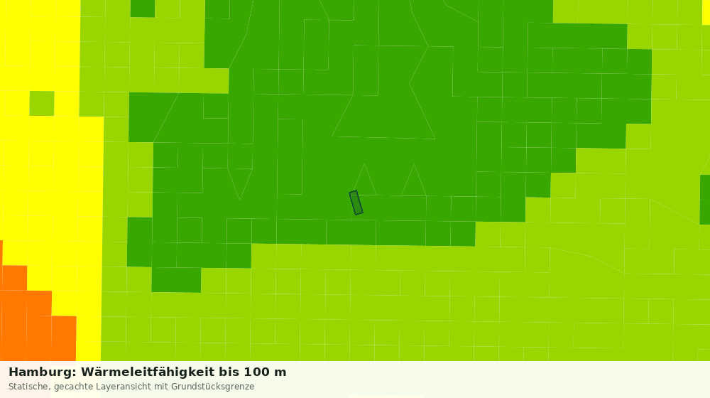 Statische Kartenansicht: Hamburg: Wärmeleitfähigkeit bis 100 m