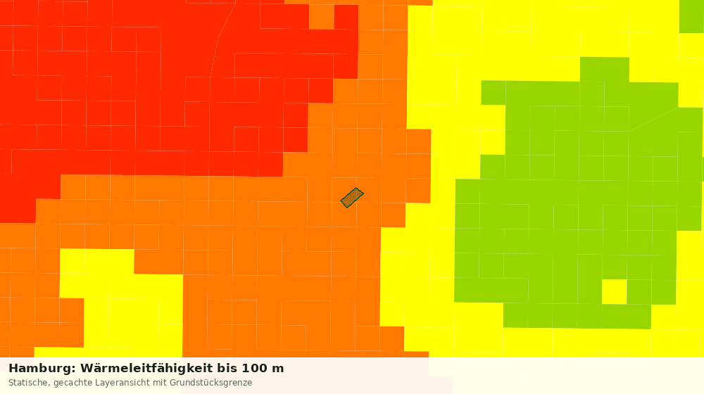 Statische Kartenansicht: Hamburg: Wärmeleitfähigkeit bis 100 m