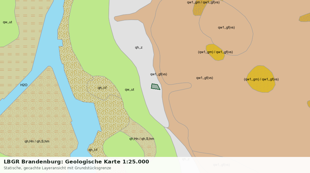 Statische Kartenansicht: LBGR Brandenburg: Geologische Karte 1:25.000