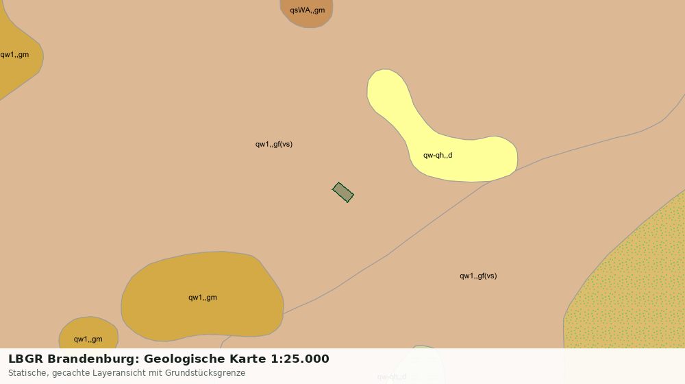 Statische Kartenansicht: LBGR Brandenburg: Geologische Karte 1:25.000
