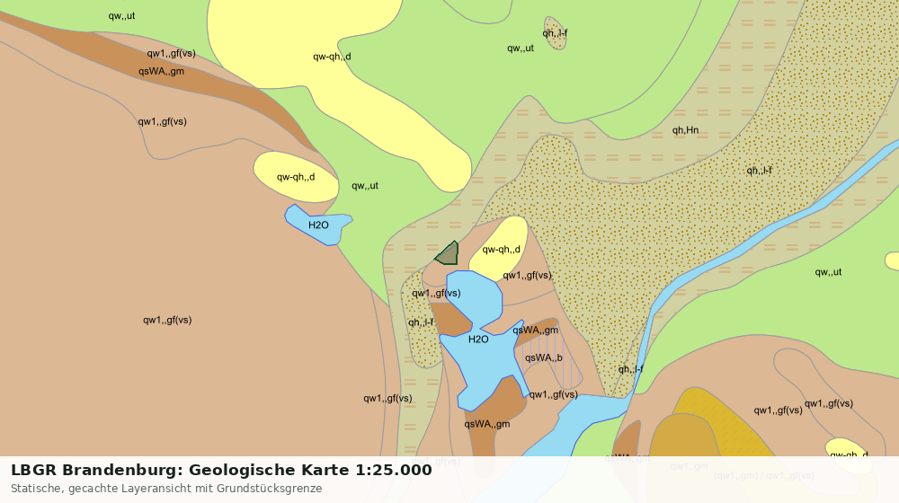 Statische Kartenansicht: LBGR Brandenburg: Geologische Karte 1:25.000