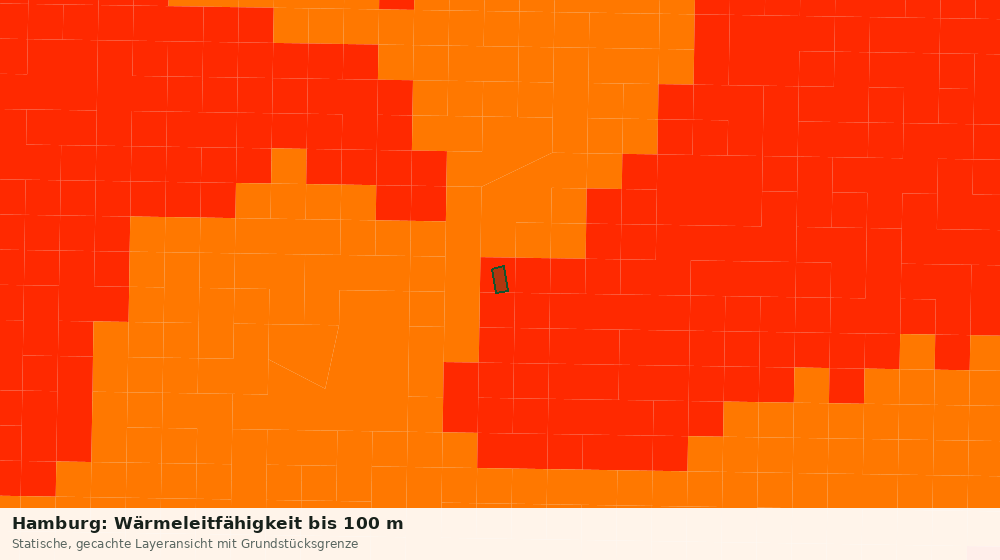 Statische Kartenansicht: Hamburg: Wärmeleitfähigkeit bis 100 m