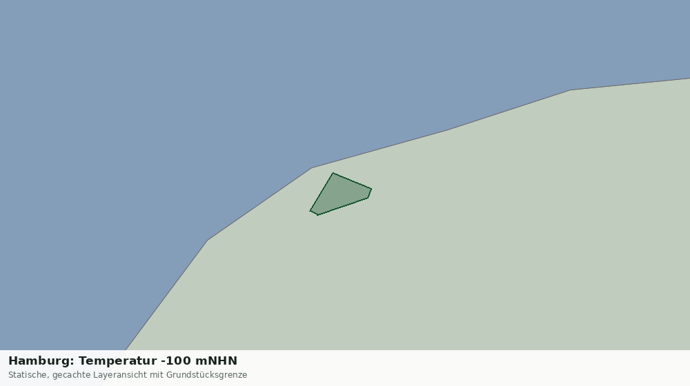 Statische Kartenansicht: Hamburg: Temperatur -100 mNHN