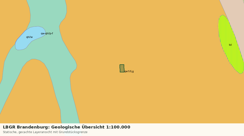 Statische Kartenansicht: LBGR Brandenburg: Geologische Übersicht 1:100.000