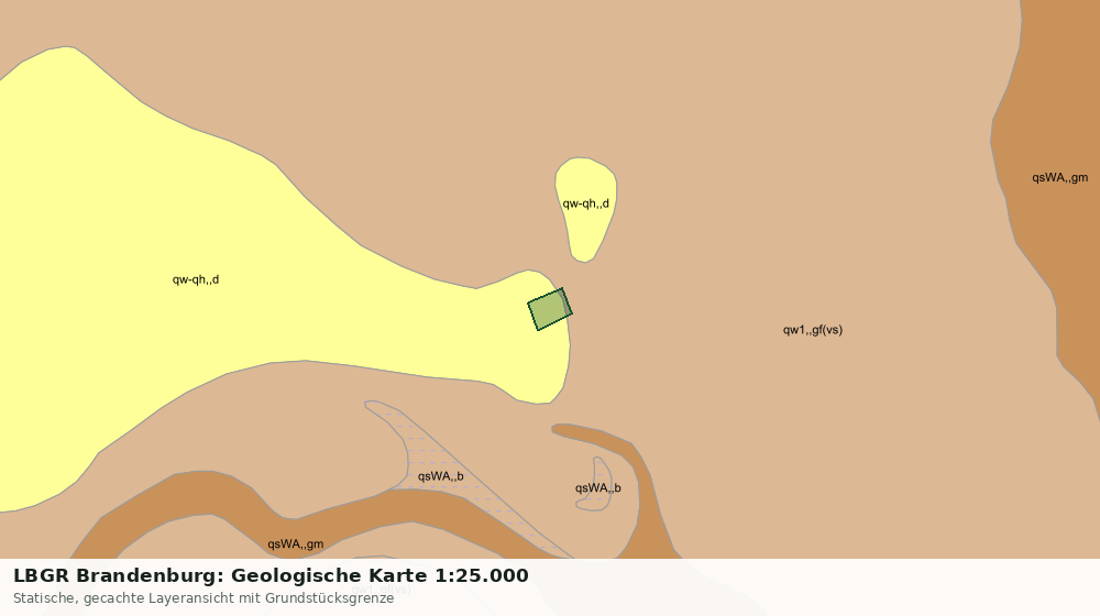 Statische Kartenansicht: LBGR Brandenburg: Geologische Karte 1:25.000