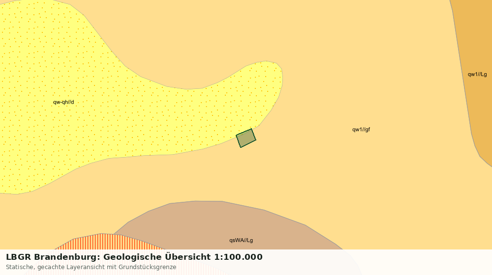 Statische Kartenansicht: LBGR Brandenburg: Geologische Übersicht 1:100.000