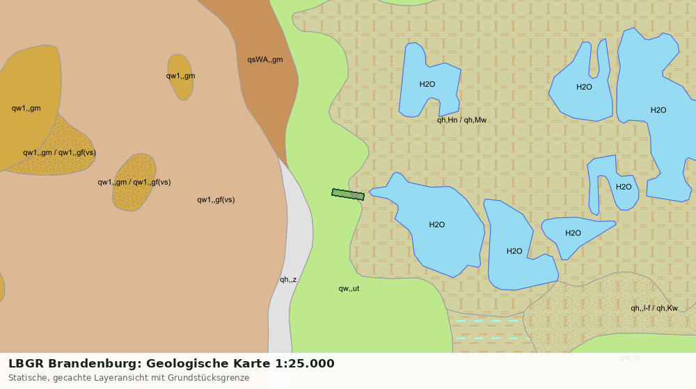 Statische Kartenansicht: LBGR Brandenburg: Geologische Karte 1:25.000
