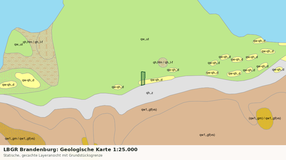 Statische Kartenansicht: LBGR Brandenburg: Geologische Karte 1:25.000
