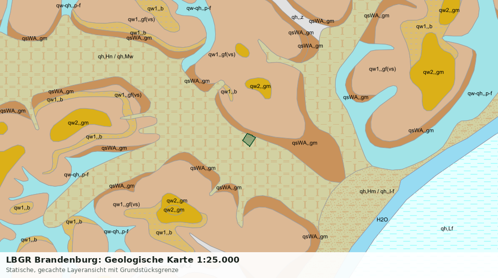 Statische Kartenansicht: LBGR Brandenburg: Geologische Karte 1:25.000