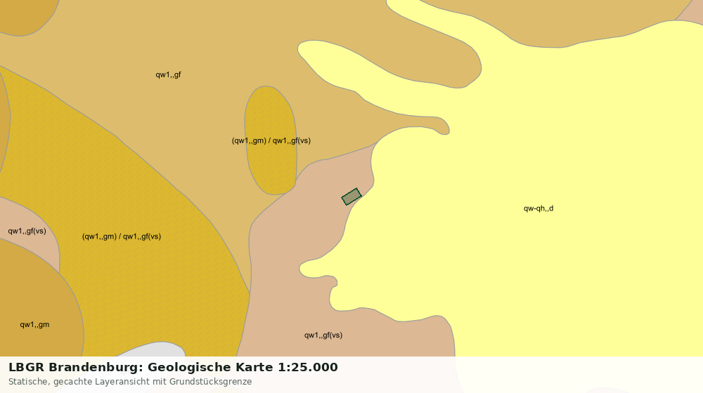 Statische Kartenansicht: LBGR Brandenburg: Geologische Karte 1:25.000