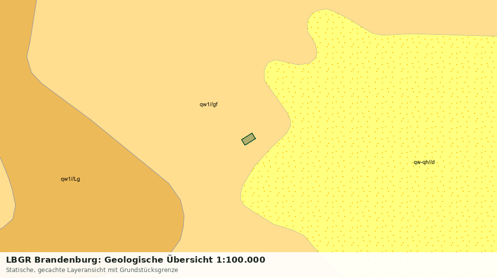 Statische Kartenansicht: LBGR Brandenburg: Geologische Übersicht 1:100.000