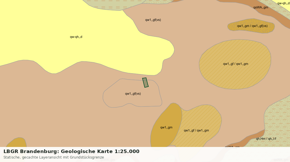 Statische Kartenansicht: LBGR Brandenburg: Geologische Karte 1:25.000