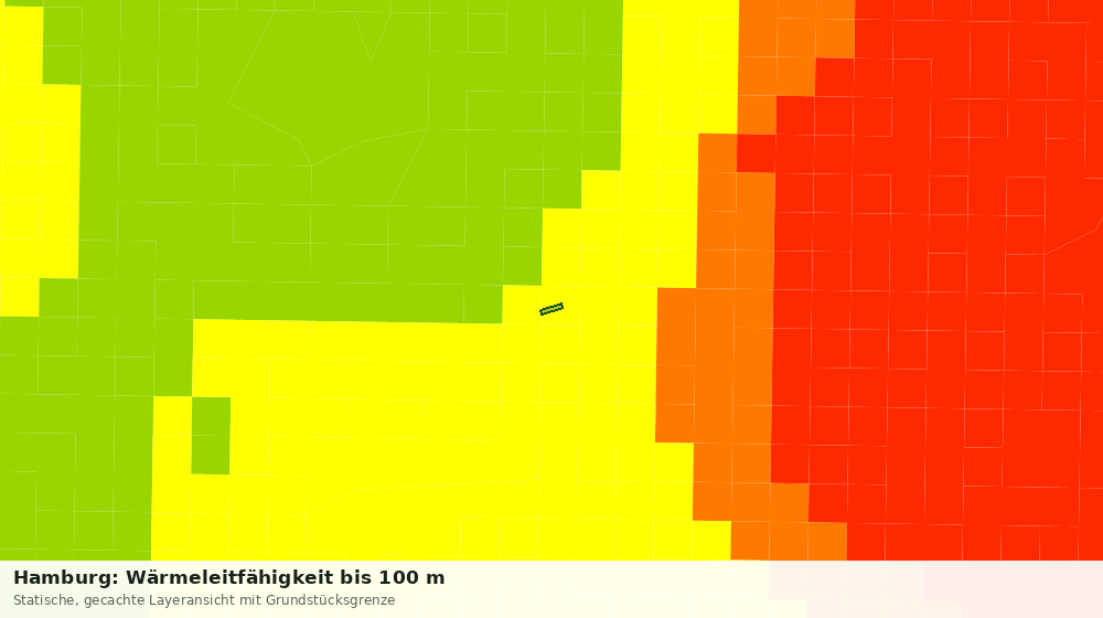 Statische Kartenansicht: Hamburg: Wärmeleitfähigkeit bis 100 m