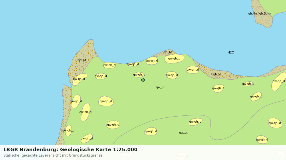 Statische Kartenansicht: LBGR Brandenburg: Geologische Karte 1:25.000