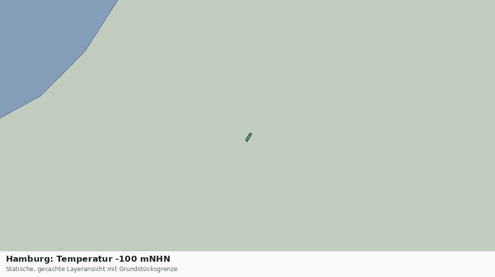 Statische Kartenansicht: Hamburg: Temperatur -100 mNHN