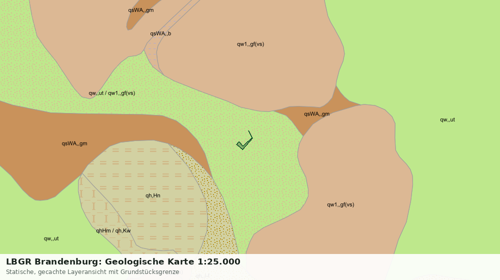 Statische Kartenansicht: LBGR Brandenburg: Geologische Karte 1:25.000