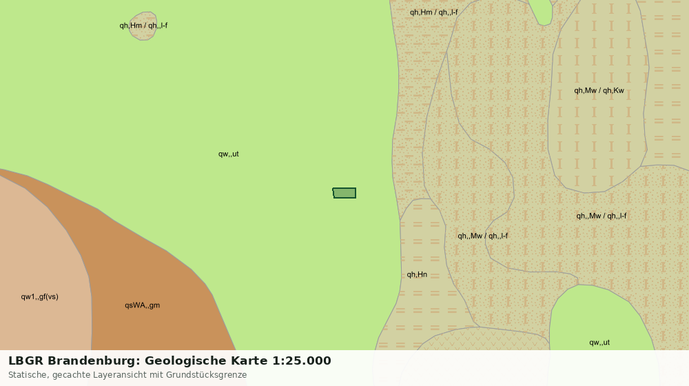 Statische Kartenansicht: LBGR Brandenburg: Geologische Karte 1:25.000