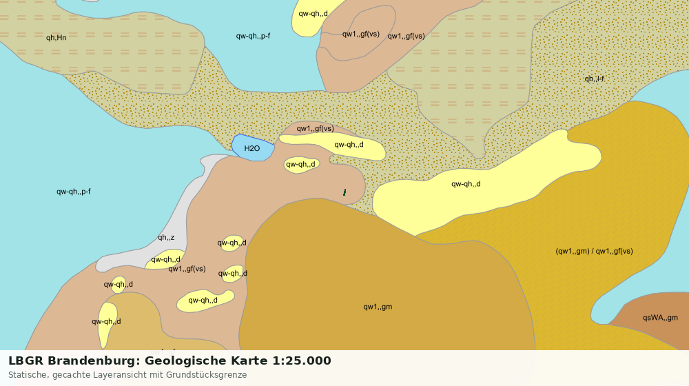 Statische Kartenansicht: LBGR Brandenburg: Geologische Karte 1:25.000