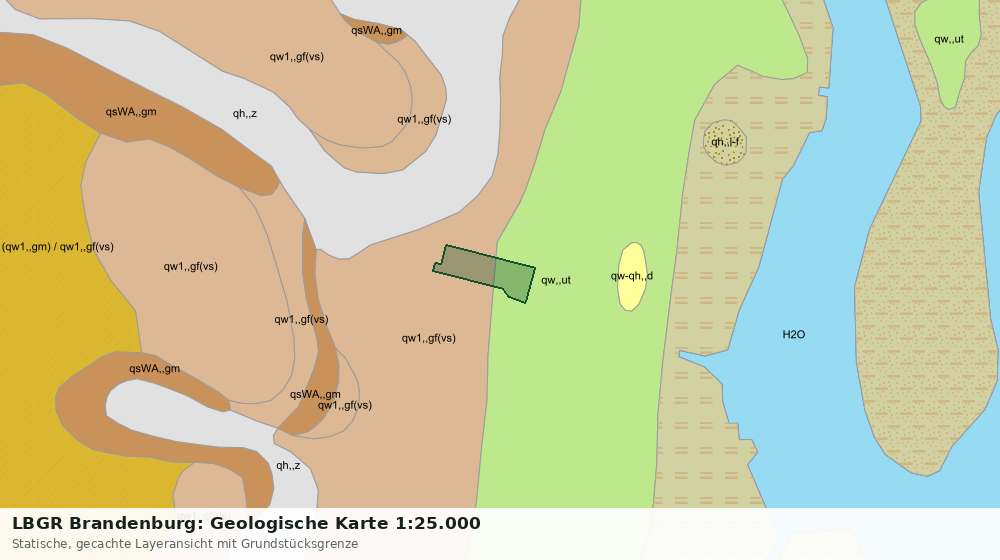 Statische Kartenansicht: LBGR Brandenburg: Geologische Karte 1:25.000