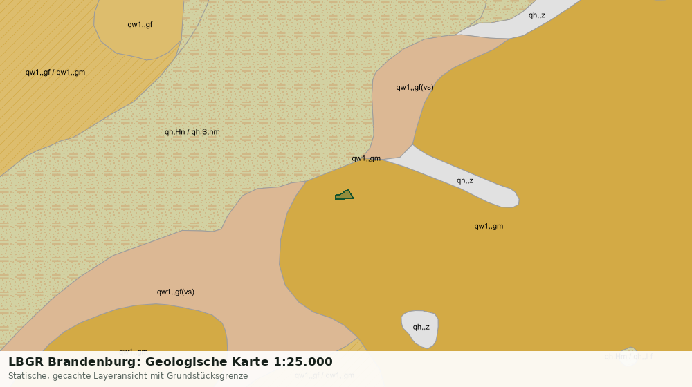 Statische Kartenansicht: LBGR Brandenburg: Geologische Karte 1:25.000