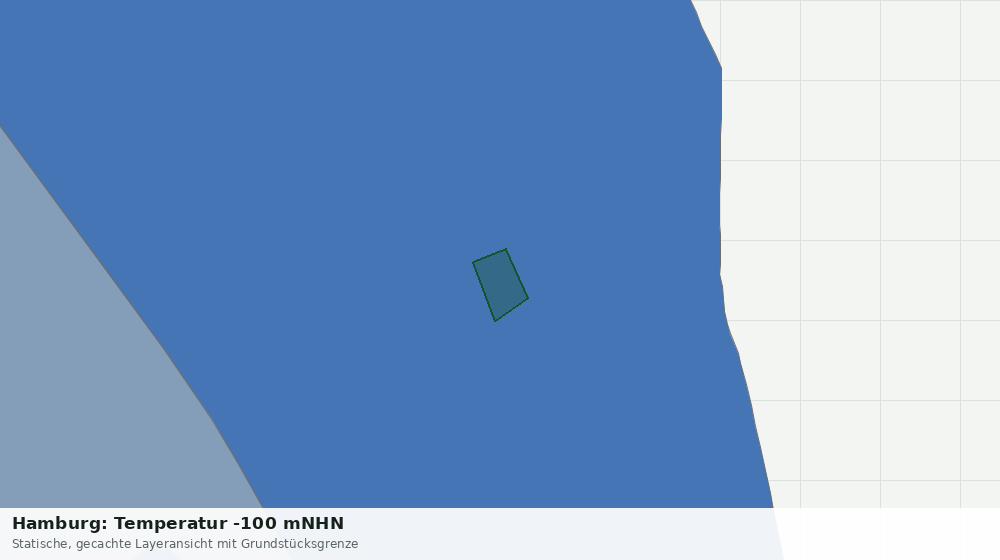 Statische Kartenansicht: Hamburg: Temperatur -100 mNHN