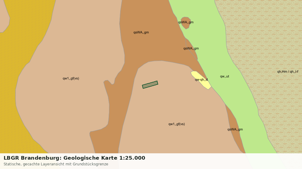 Statische Kartenansicht: LBGR Brandenburg: Geologische Karte 1:25.000