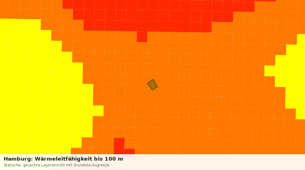 Statische Kartenansicht: Hamburg: Wärmeleitfähigkeit bis 100 m