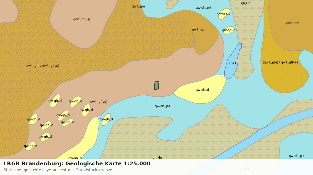 Statische Kartenansicht: LBGR Brandenburg: Geologische Karte 1:25.000