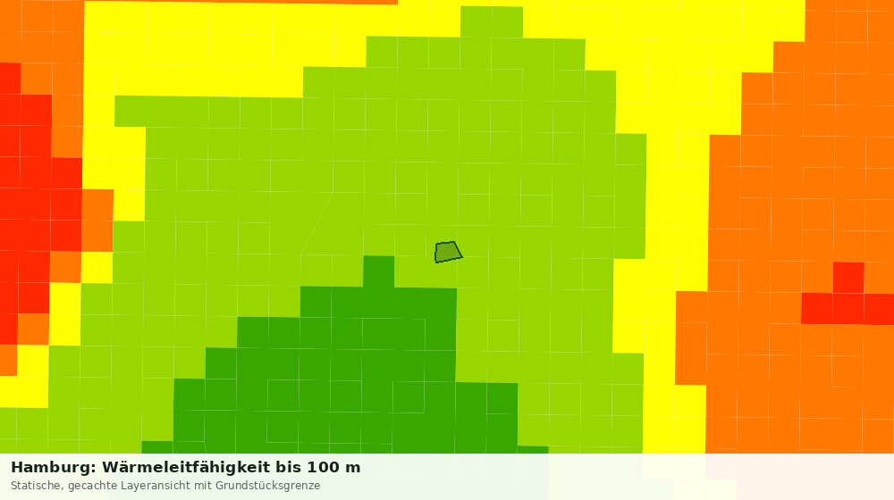 Statische Kartenansicht: Hamburg: Wärmeleitfähigkeit bis 100 m