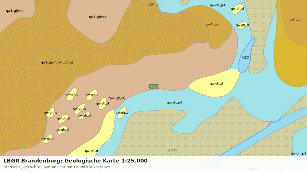 Statische Kartenansicht: LBGR Brandenburg: Geologische Karte 1:25.000