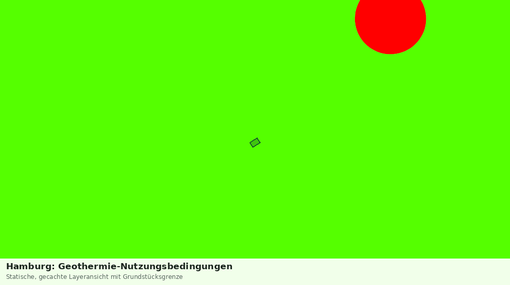 Statische Kartenansicht: Hamburg: Geothermie-Nutzungsbedingungen
