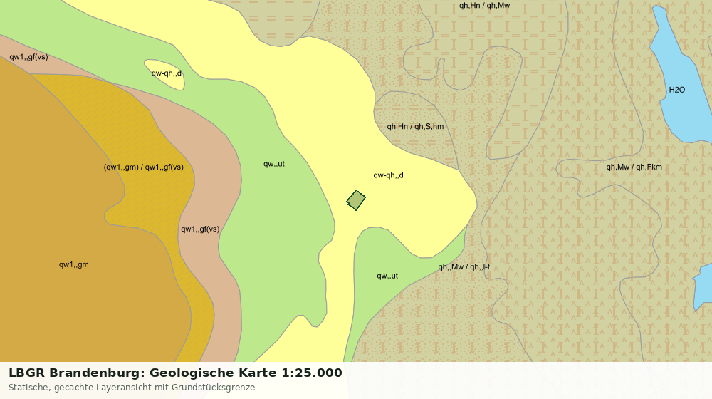 Statische Kartenansicht: LBGR Brandenburg: Geologische Karte 1:25.000