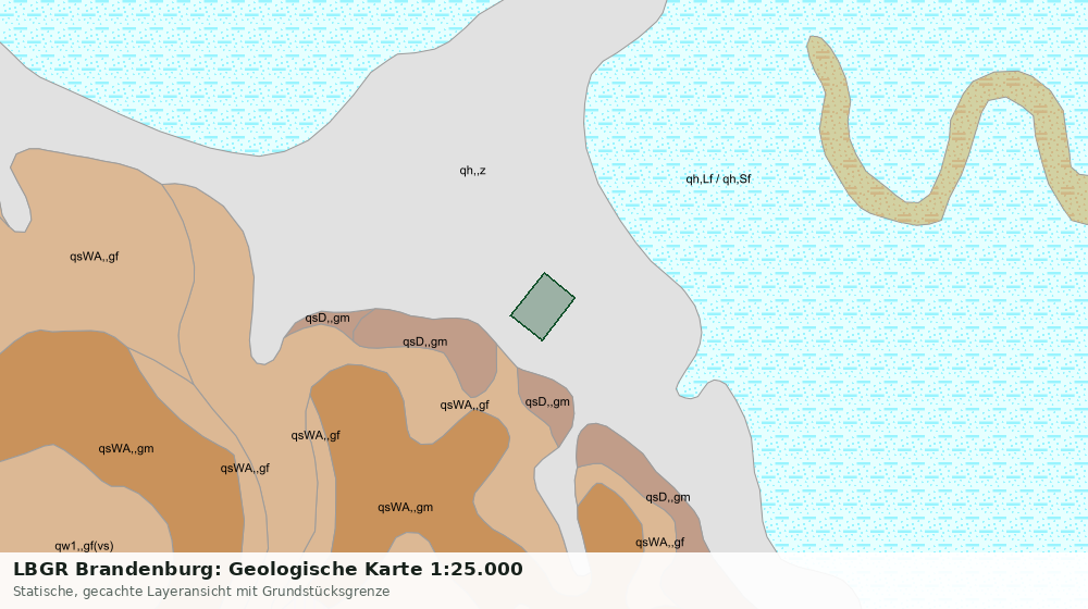 Statische Kartenansicht: LBGR Brandenburg: Geologische Karte 1:25.000