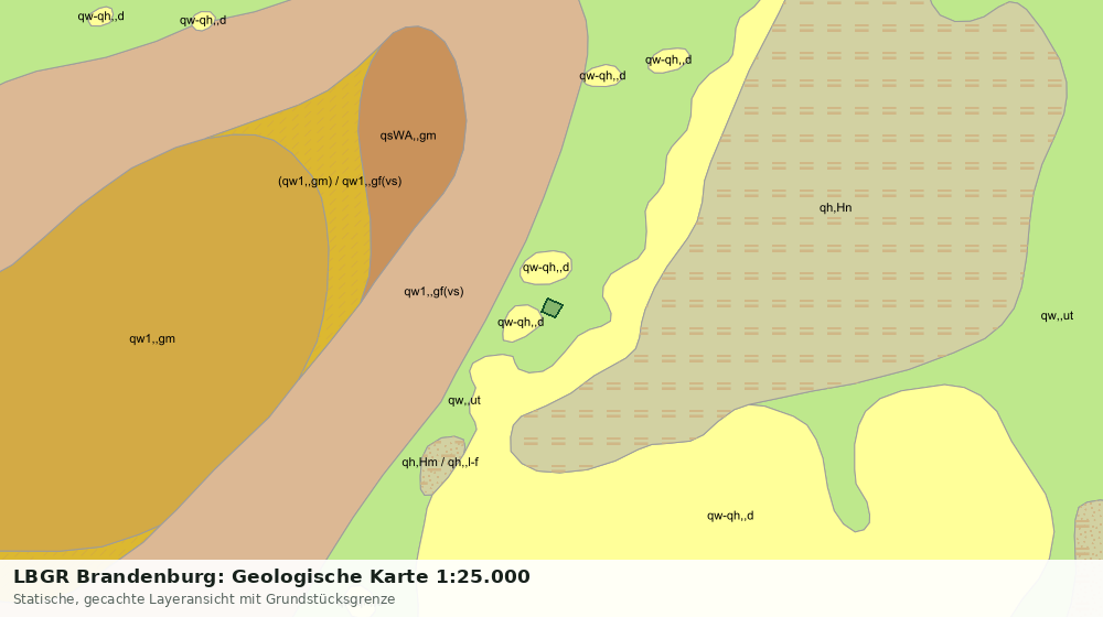Statische Kartenansicht: LBGR Brandenburg: Geologische Karte 1:25.000