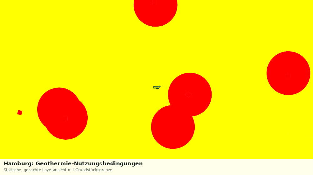 Statische Kartenansicht: Hamburg: Geothermie-Nutzungsbedingungen