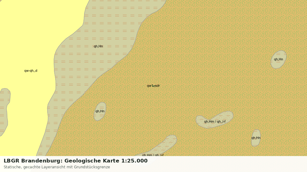 Statische Kartenansicht: LBGR Brandenburg: Geologische Karte 1:25.000