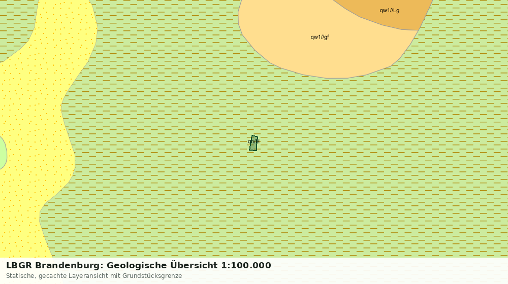 Statische Kartenansicht: LBGR Brandenburg: Geologische Übersicht 1:100.000