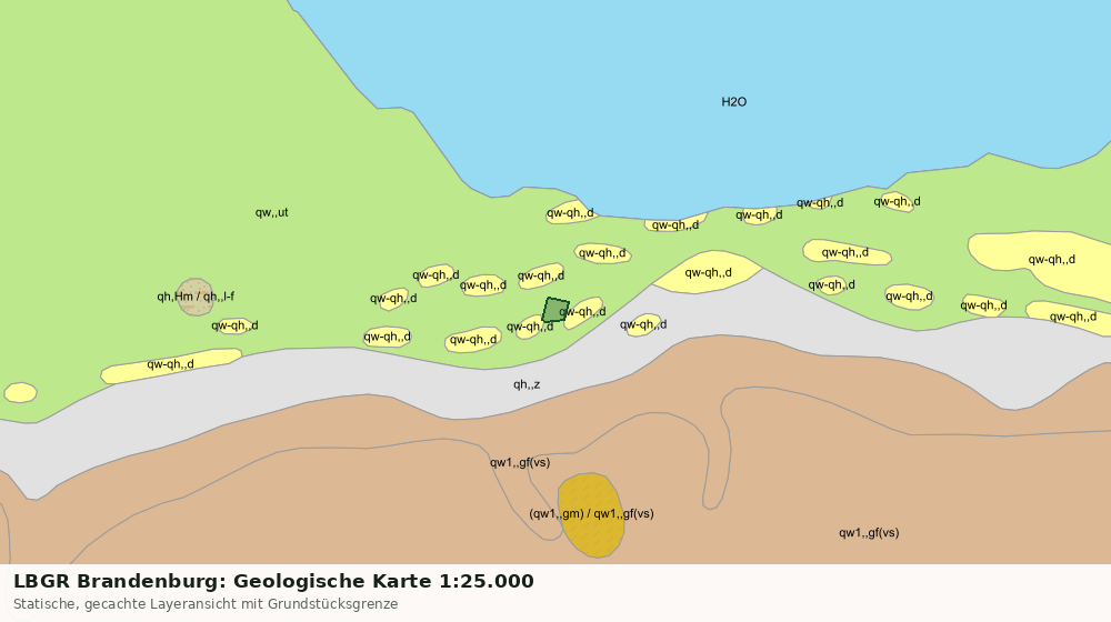 Statische Kartenansicht: LBGR Brandenburg: Geologische Karte 1:25.000
