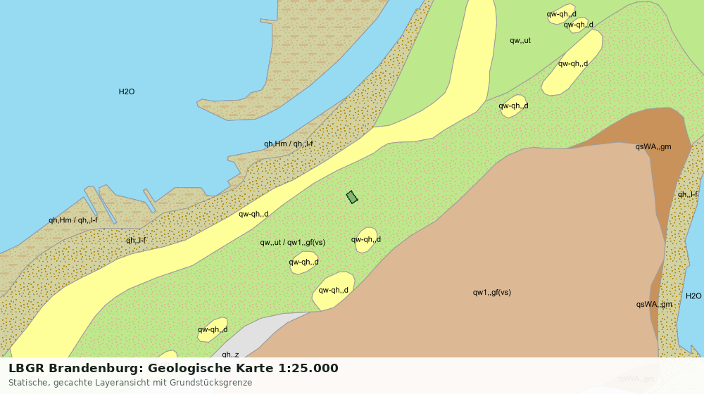 Statische Kartenansicht: LBGR Brandenburg: Geologische Karte 1:25.000
