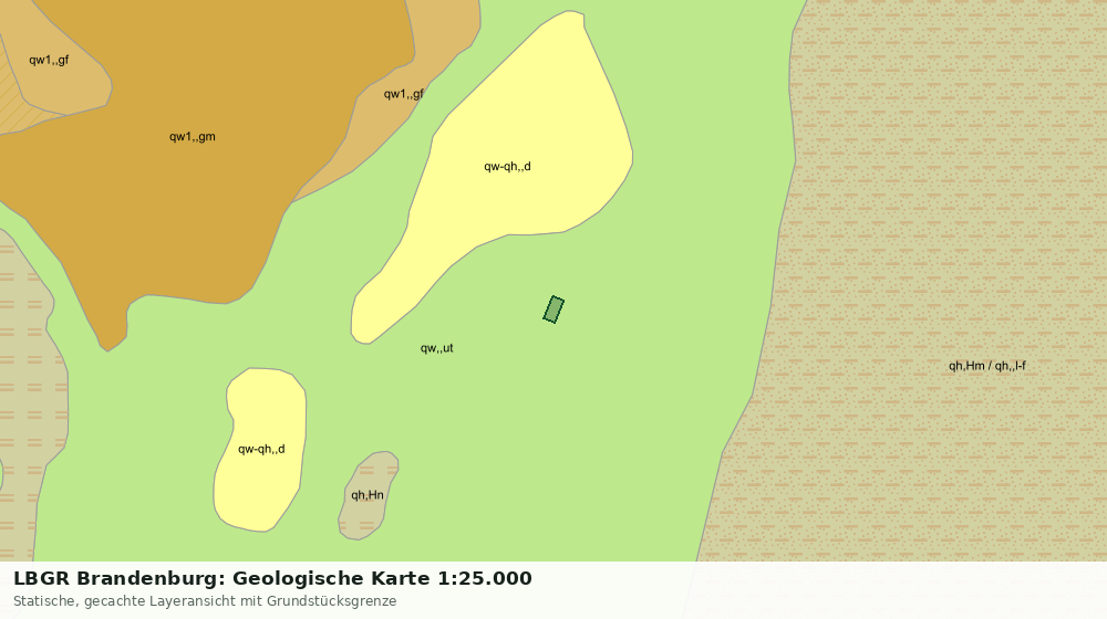 Statische Kartenansicht: LBGR Brandenburg: Geologische Karte 1:25.000