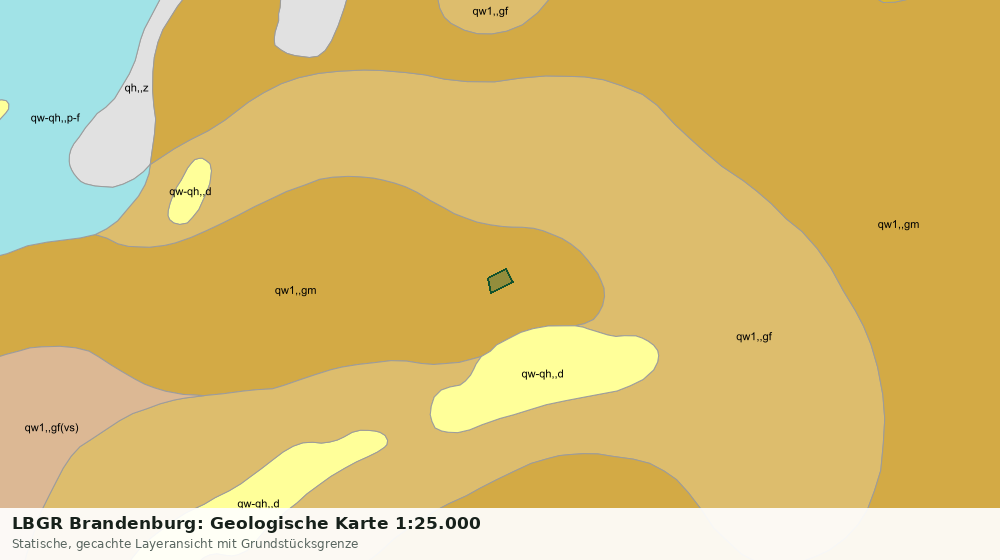 Statische Kartenansicht: LBGR Brandenburg: Geologische Karte 1:25.000