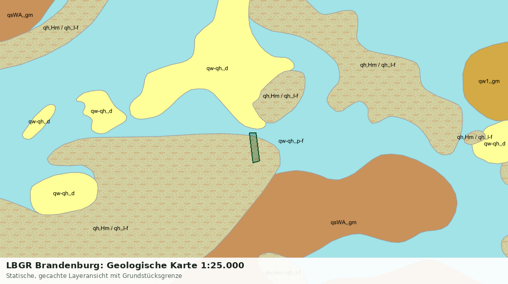 Statische Kartenansicht: LBGR Brandenburg: Geologische Karte 1:25.000