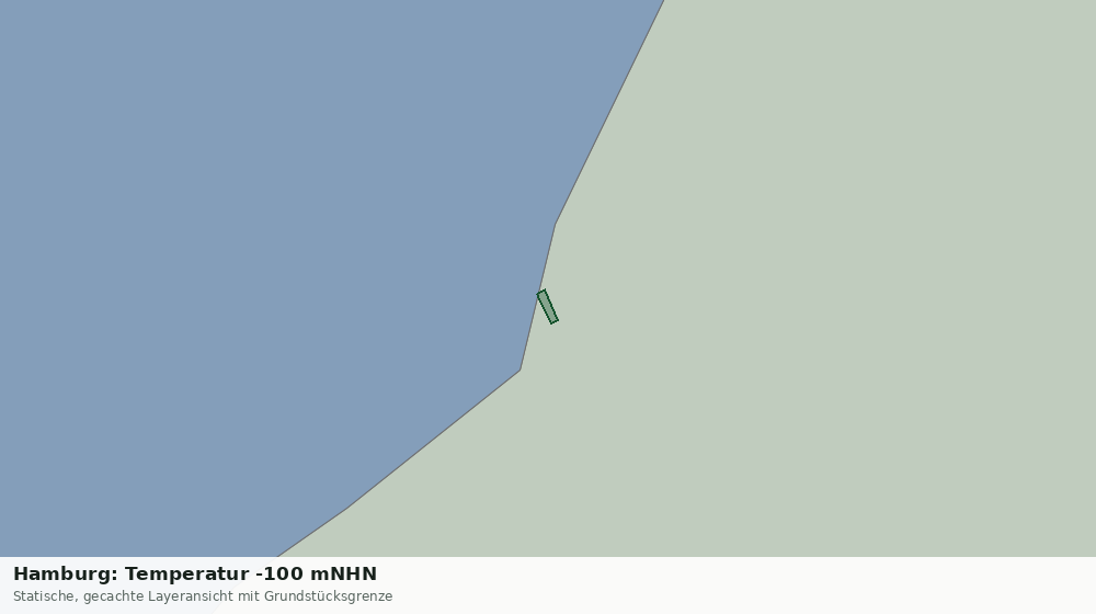 Statische Kartenansicht: Hamburg: Temperatur -100 mNHN