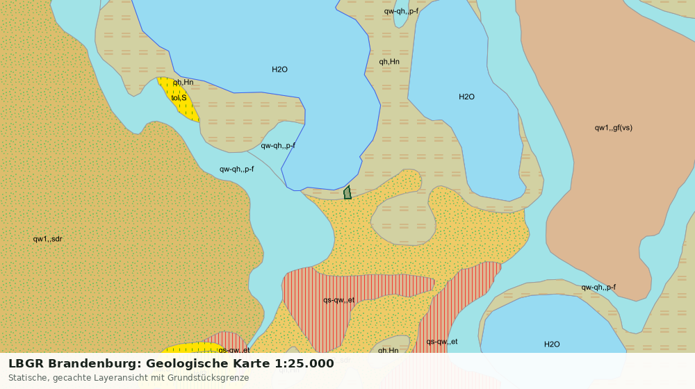 Statische Kartenansicht: LBGR Brandenburg: Geologische Karte 1:25.000