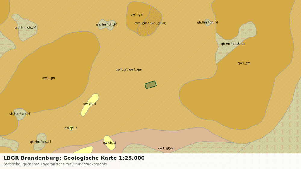 Statische Kartenansicht: LBGR Brandenburg: Geologische Karte 1:25.000