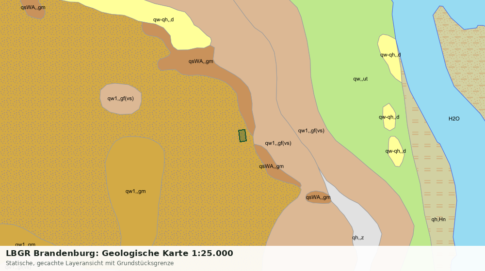 Statische Kartenansicht: LBGR Brandenburg: Geologische Karte 1:25.000