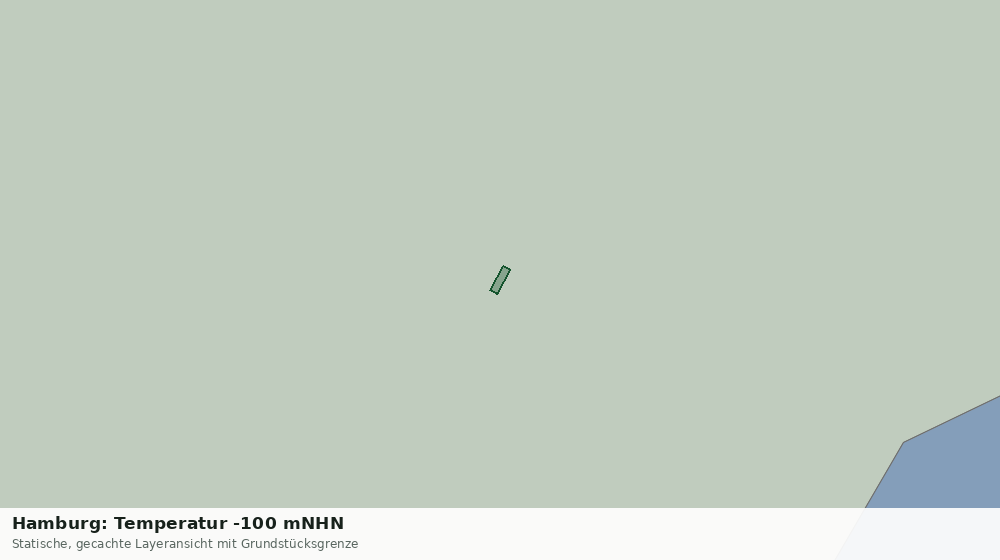 Statische Kartenansicht: Hamburg: Temperatur -100 mNHN