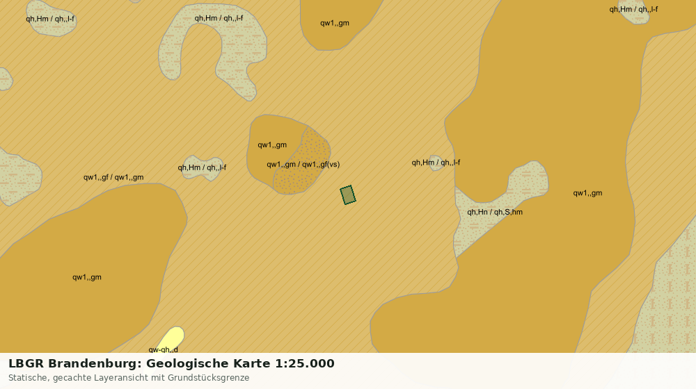 Statische Kartenansicht: LBGR Brandenburg: Geologische Karte 1:25.000